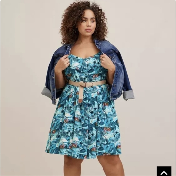 Torrid Disney Collab Encanto Cold Shoulder Colorful Sz. 1 1X 14-16 Dress NWT - Picture 1 of 16